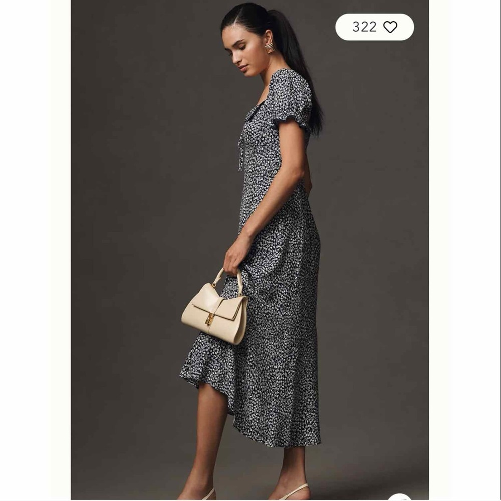 NWT Reformation Shyla Midi Dress in Largo (Navy) - Picture 3 of 4